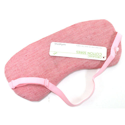 Co.Organics Premium Organic Cotton Travel & Relaxation Sleep Eye Mask – Adjustable Head Strap – Pink