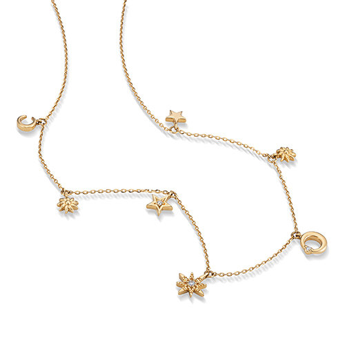 star jewelry K18 Necklace MOON & SUN [made in Japan]