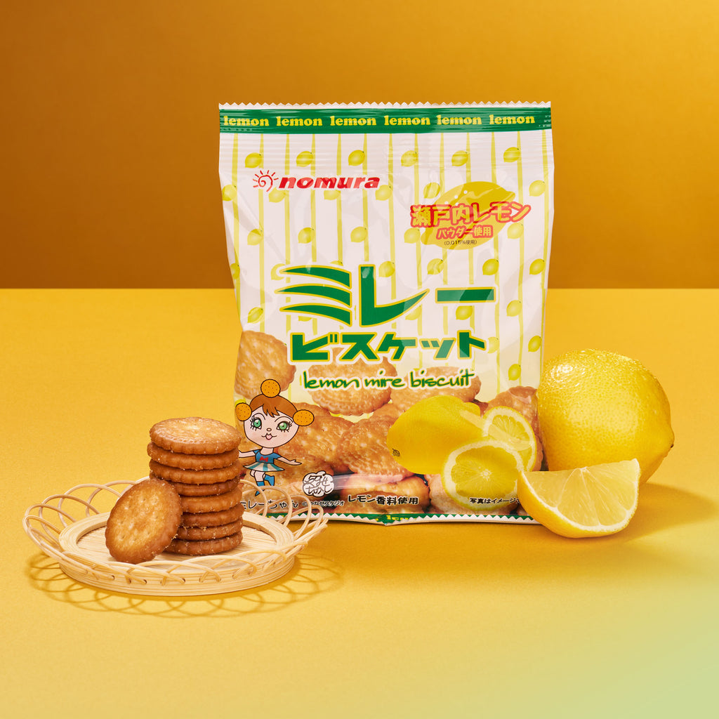 Nomura Lemon Millet Biscuit 70g Japanese snack package detail