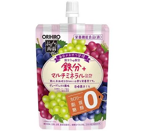 Orihiro Purun to Konnyaku Jelly Plus Grape Mix 130g Yui mart