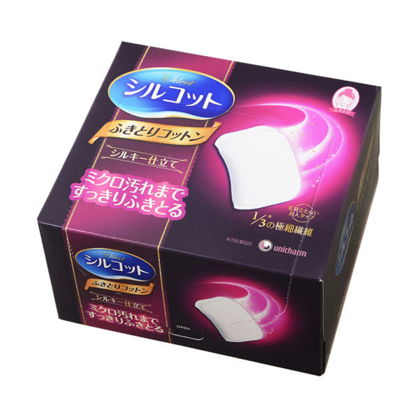 Japan Unicharm Silcot Soft Cotton Pads – Lint-Free, 32 Sheets