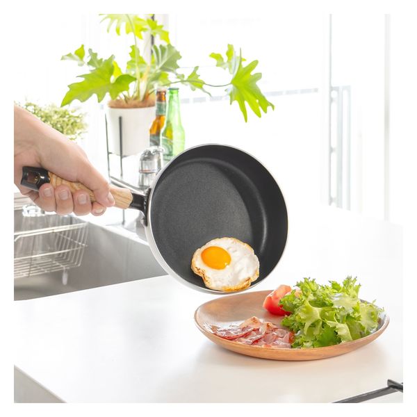 IH fluorine frying pan 18cm green