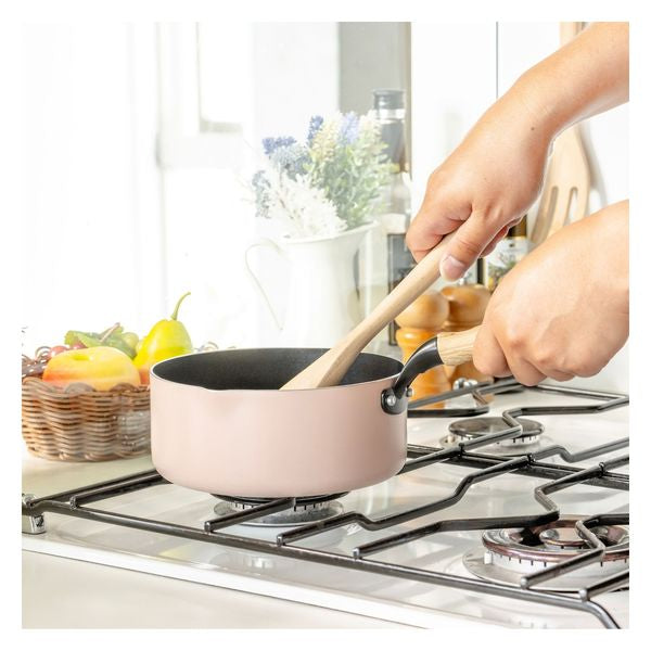 IH fluorine saucepan 18cm Pink