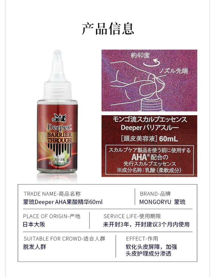 Mongoryu Premium Scalp Hair Growth Essence – Deep Barrier Hair Serum, 60ml