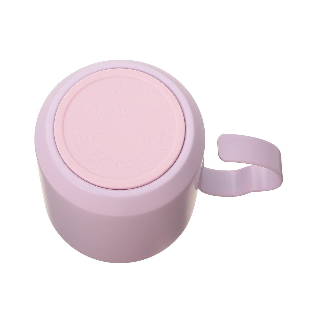 Starbucks Japan SAKURA 2025 Stainless Steel Tumbler – Petal Handle, Purple, 355ml