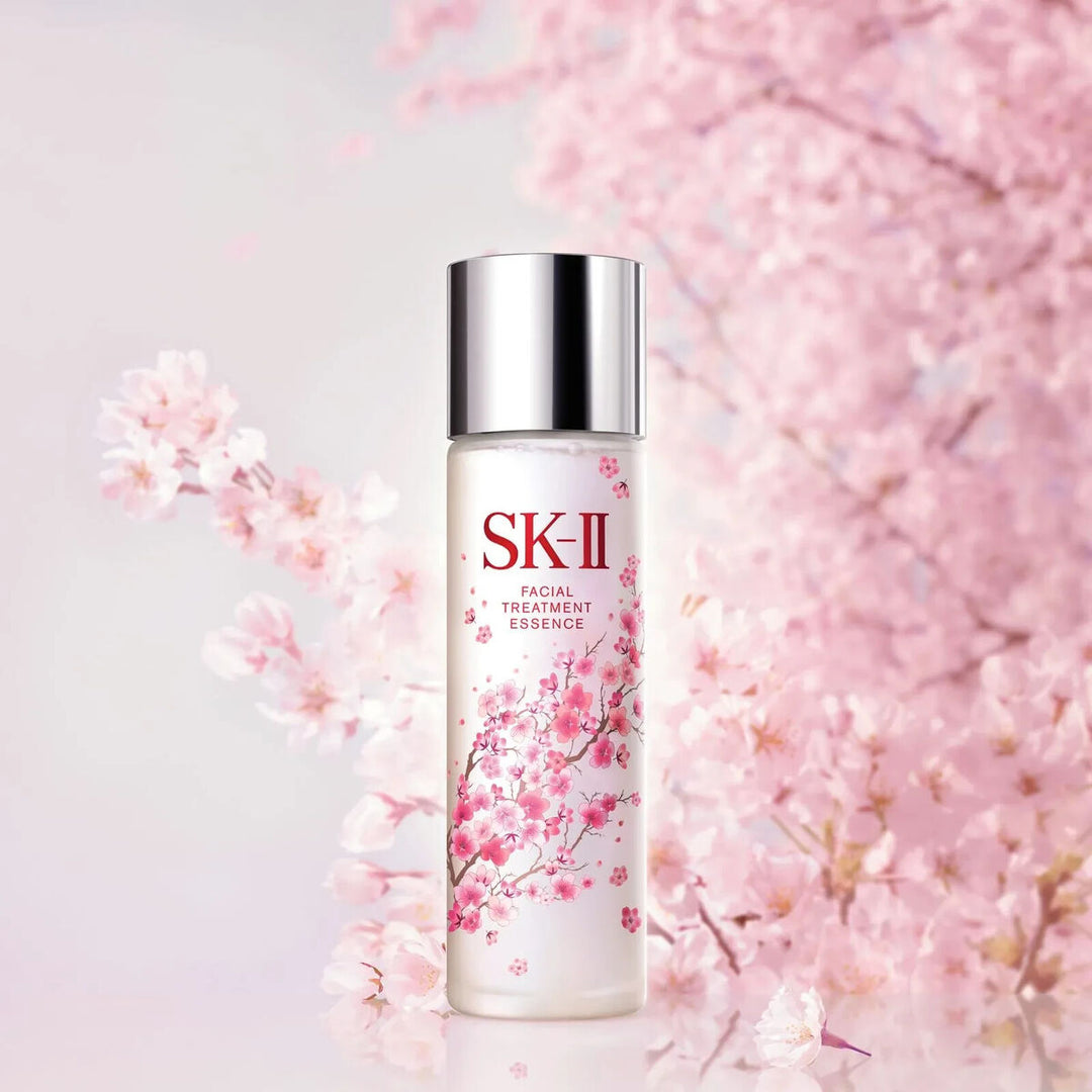 Limited quantity SK-II Facial Treatment Essence Classic Facial Treatment Essence Sakura Pattern Reduces fine lines Firms and brightens skin 230ml