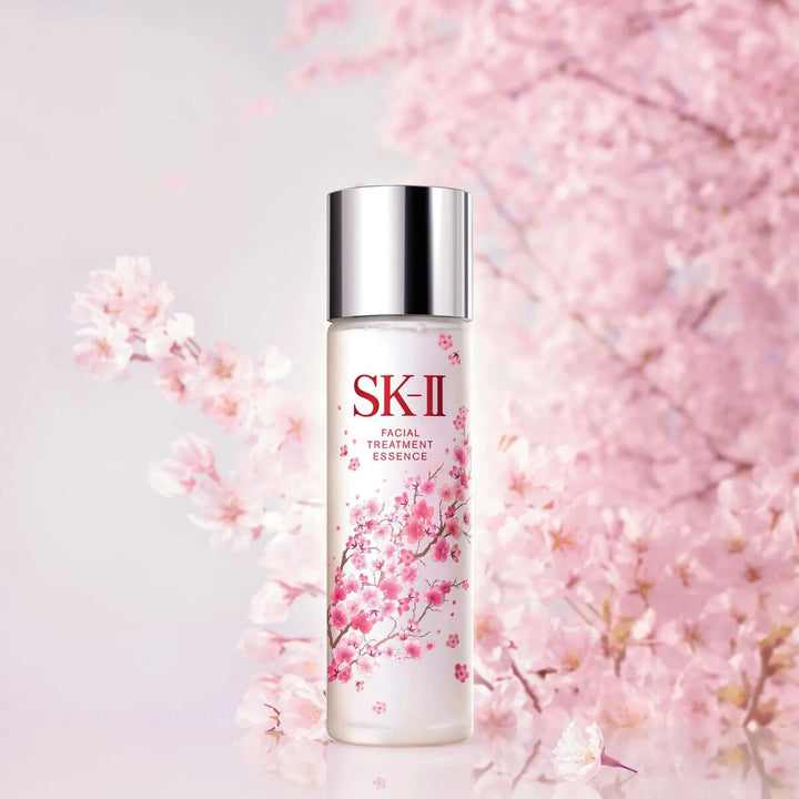 Limited quantity SK-II Facial Treatment Essence Classic Facial Treatment Essence Sakura Pattern Reduces fine lines Firms and brightens skin 230ml