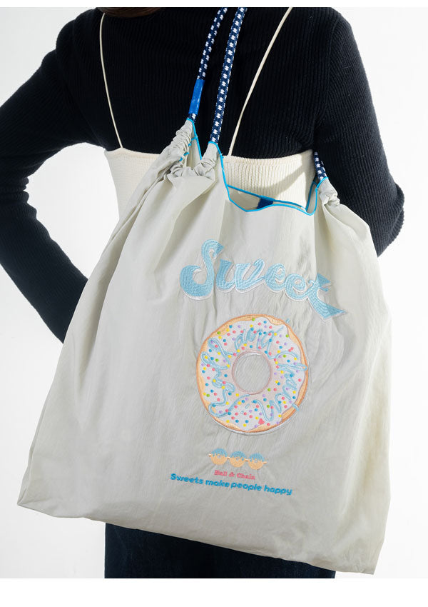 ball&chain shopping bag mirror ball （Donut）#27 Size L/Gray 301131