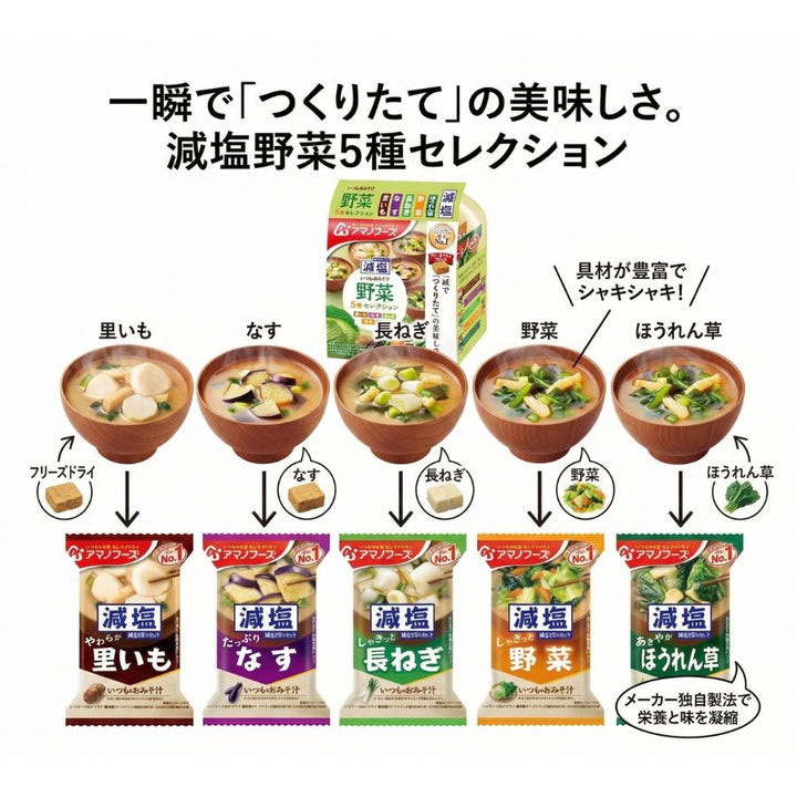 Asahi Everyday Miso Soup 40g， 5-Pack Set Yui mart