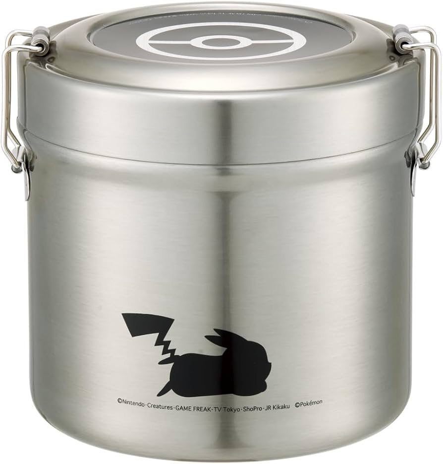 Skater double-layer stainless steel six-hour heat preservation lunchbox Pikachu 840ml