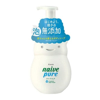 Kracie Naive 100% plant-based pure foaming shower gel 550ml