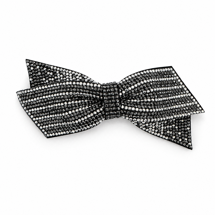 Sparkling Rhinestone Bow Hair Clip – Elegant Crystal Barrette (Approx. 12cm) Yui mart