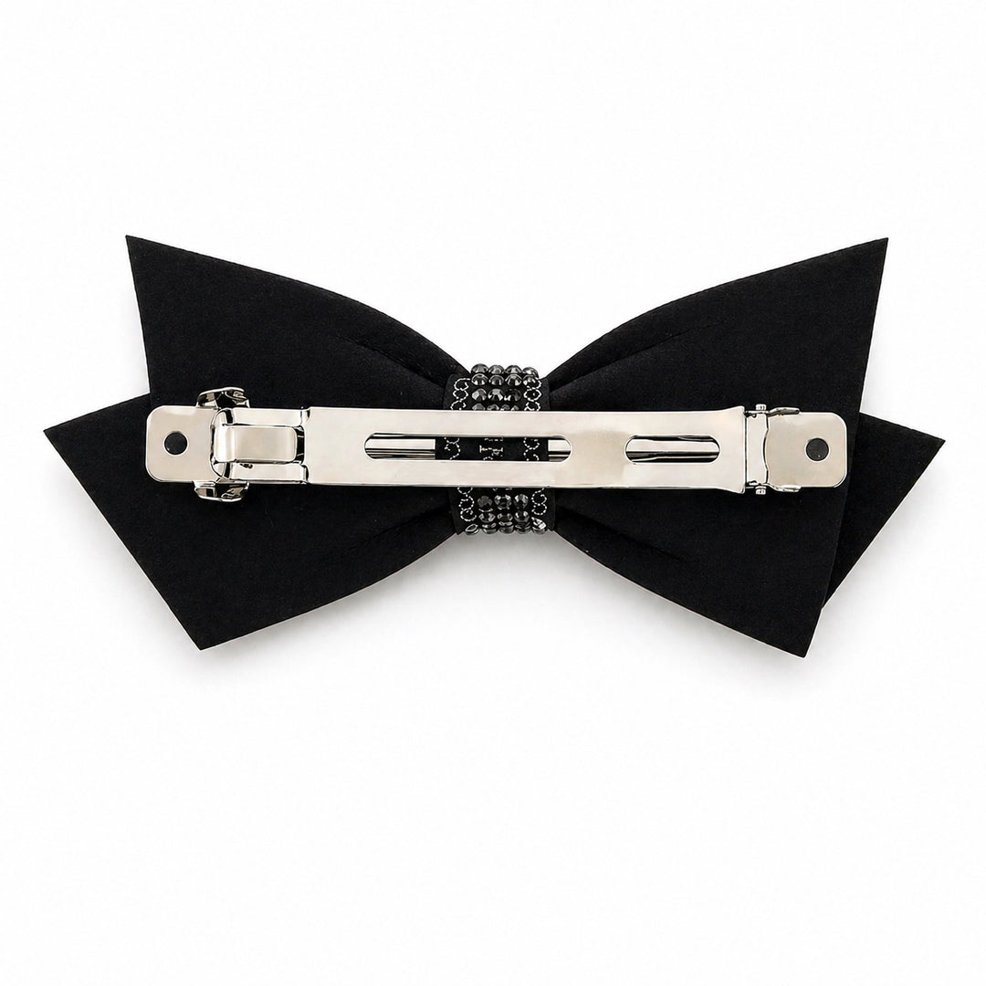 Sparkling Rhinestone Bow Hair Clip – Elegant Crystal Barrette (Approx. 12cm) Yui mart