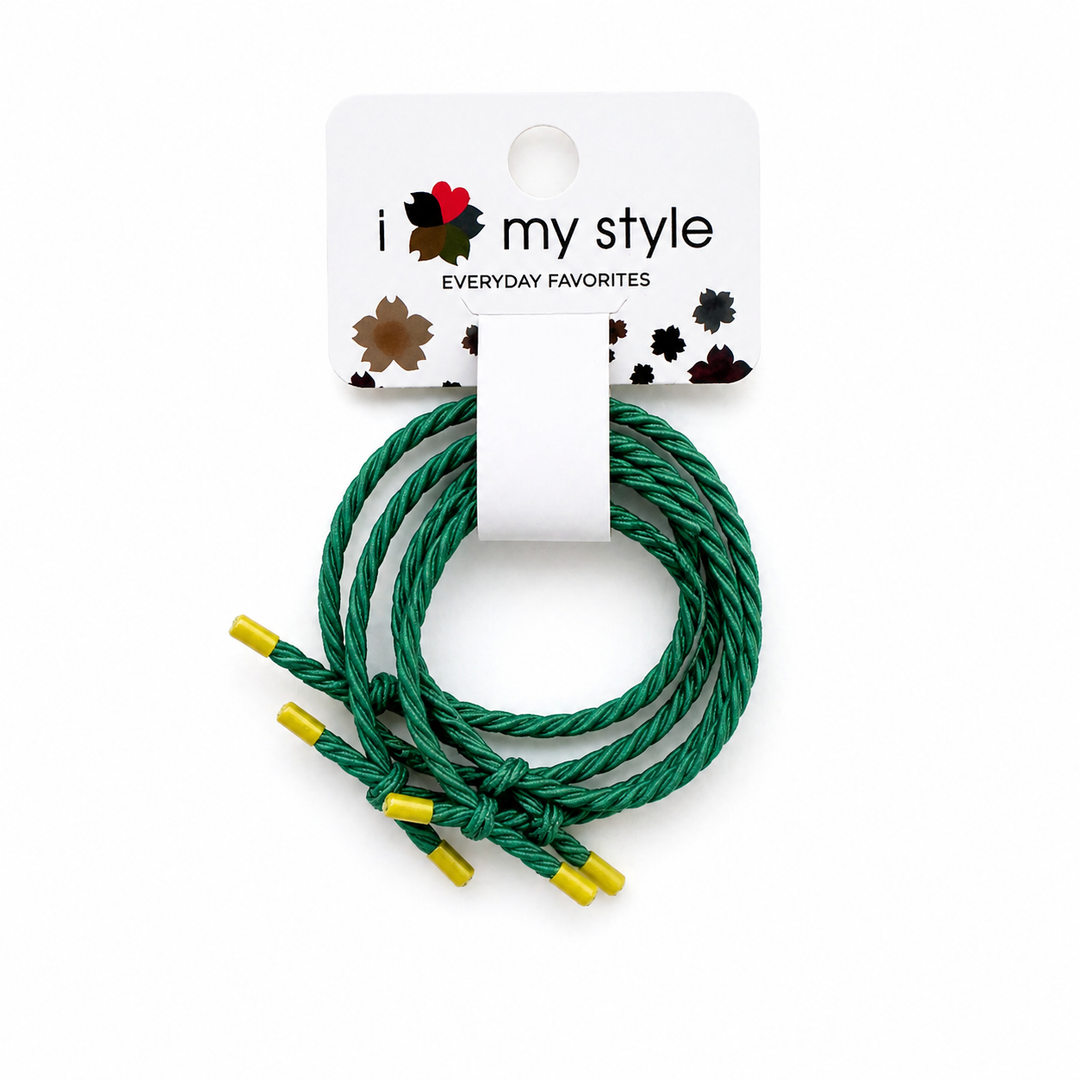 Soft Braided Hair Ties – Colorful Elastic Rope Ponytail Holders (3 Colors) Yui mart