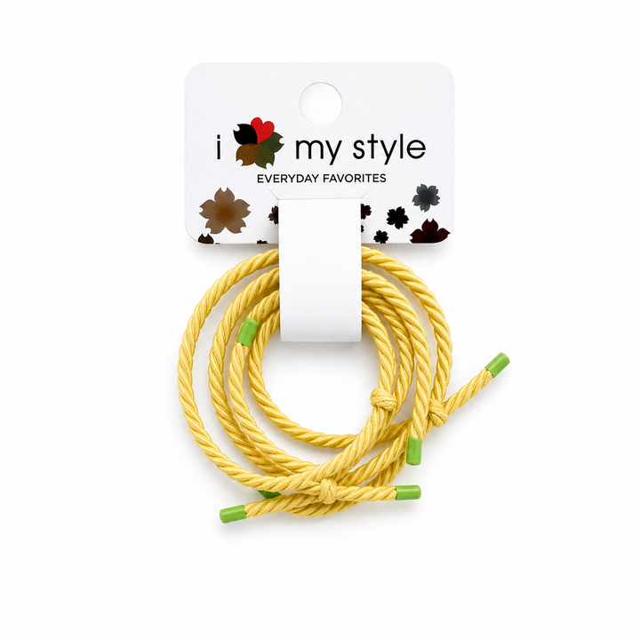 Soft Braided Hair Ties – Colorful Elastic Rope Ponytail Holders (3 Colors) Yui mart