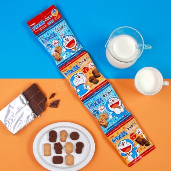 Doraemon Chocolate Cream Sandwich Cookies 4-Pack Yui mart