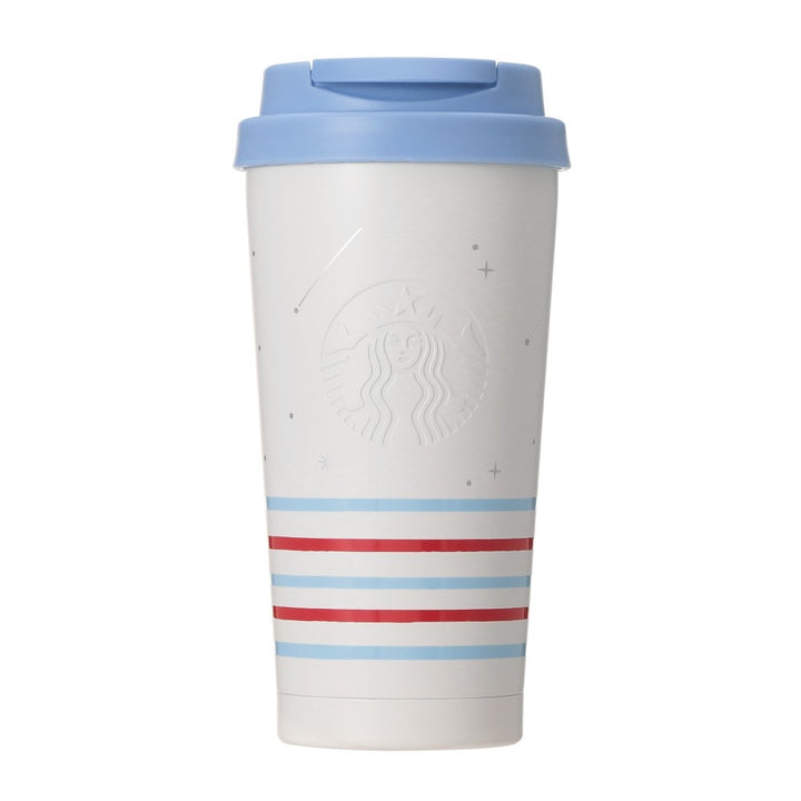 Starbucks Japan Stainless Steel TOGO Logo Thermos Cup Ocean Stripe 473ml