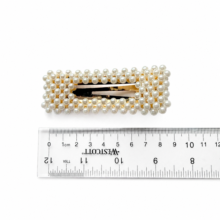 Pearl Hair Clip for Women Elegant Barrette Gold Metal Hairpin Korean Style Yui mart