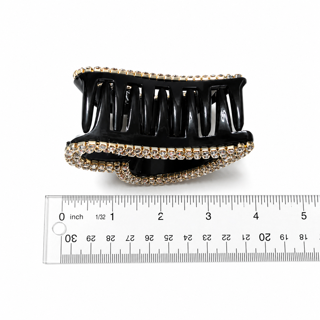 Heart-Shaped Rhinestone Hair Claw Clip Yui mart