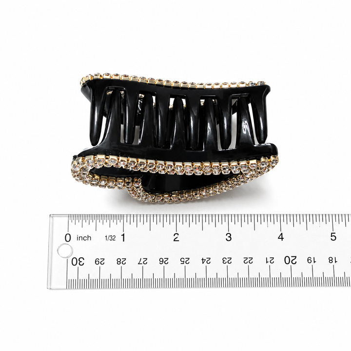 Heart-Shaped Rhinestone Hair Claw Clip Yui mart