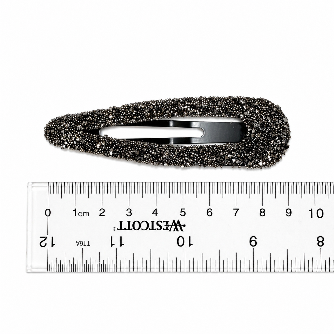 Crystal Embellished Snap Hair Clip Yui mart