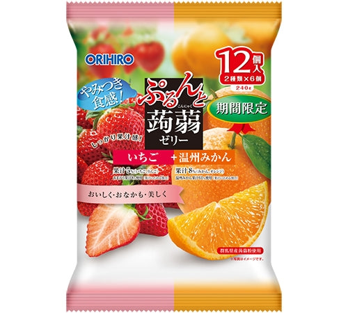 Orihiro Konjac Jelly Pouch Strawberry & Orange Flavour 240g Yui mart