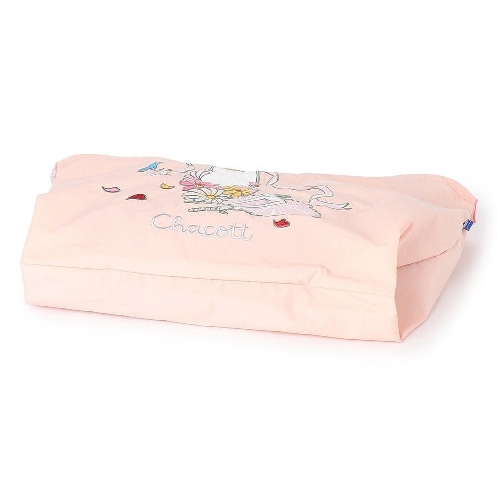 Ball & Chain x Chacott — Floral Pointed-Toe Dance Shoe Tote Bag (Size L) — Salmon Pink Yui mart