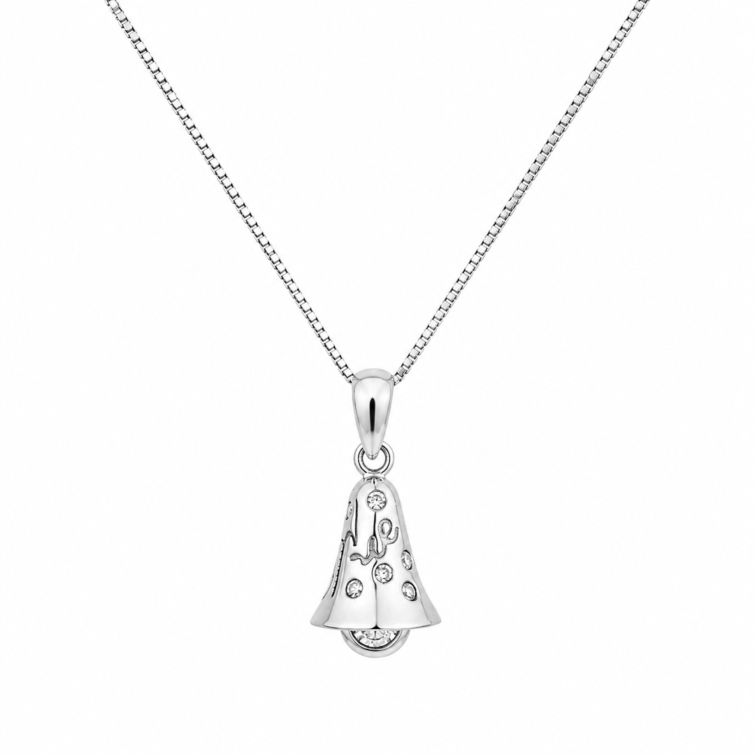 925 Sterling Silver Angel Bell Pendant Necklace Yui mart