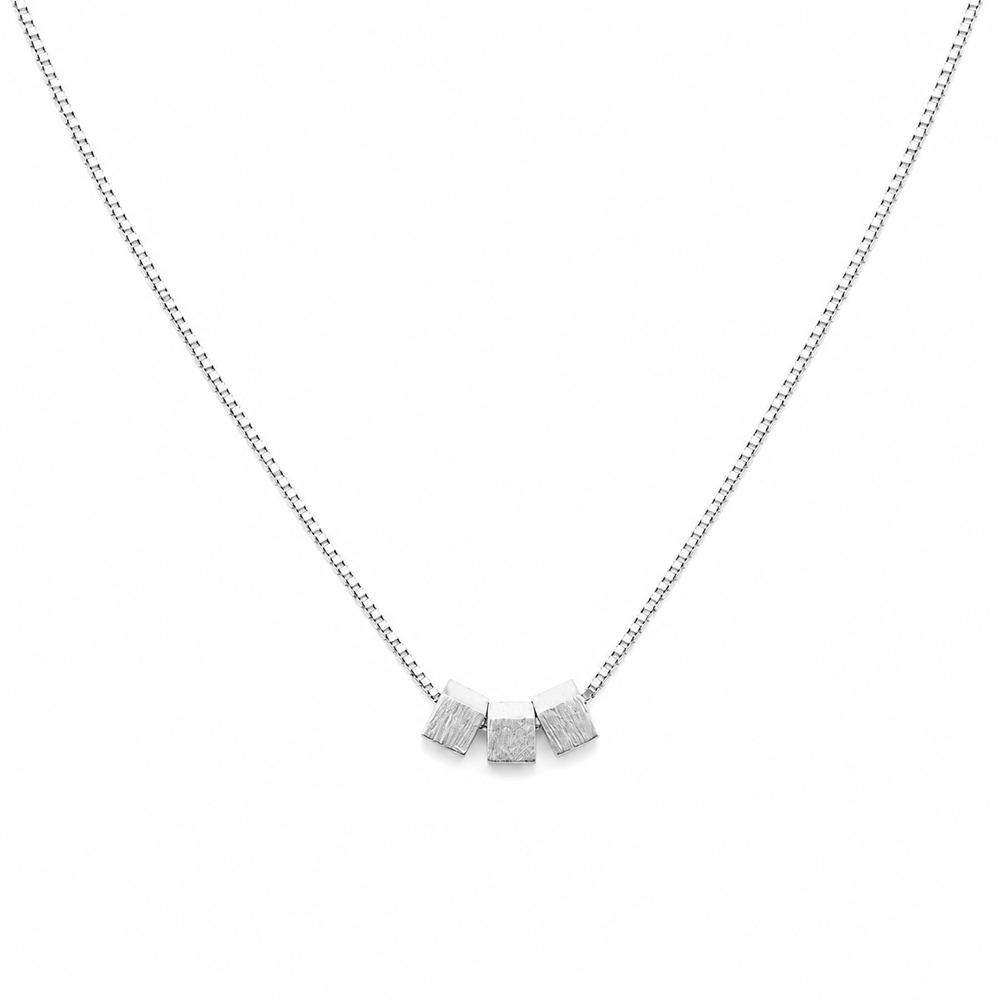 925 Sterling Silver Crystal Arc Pendant Necklace Yui mart