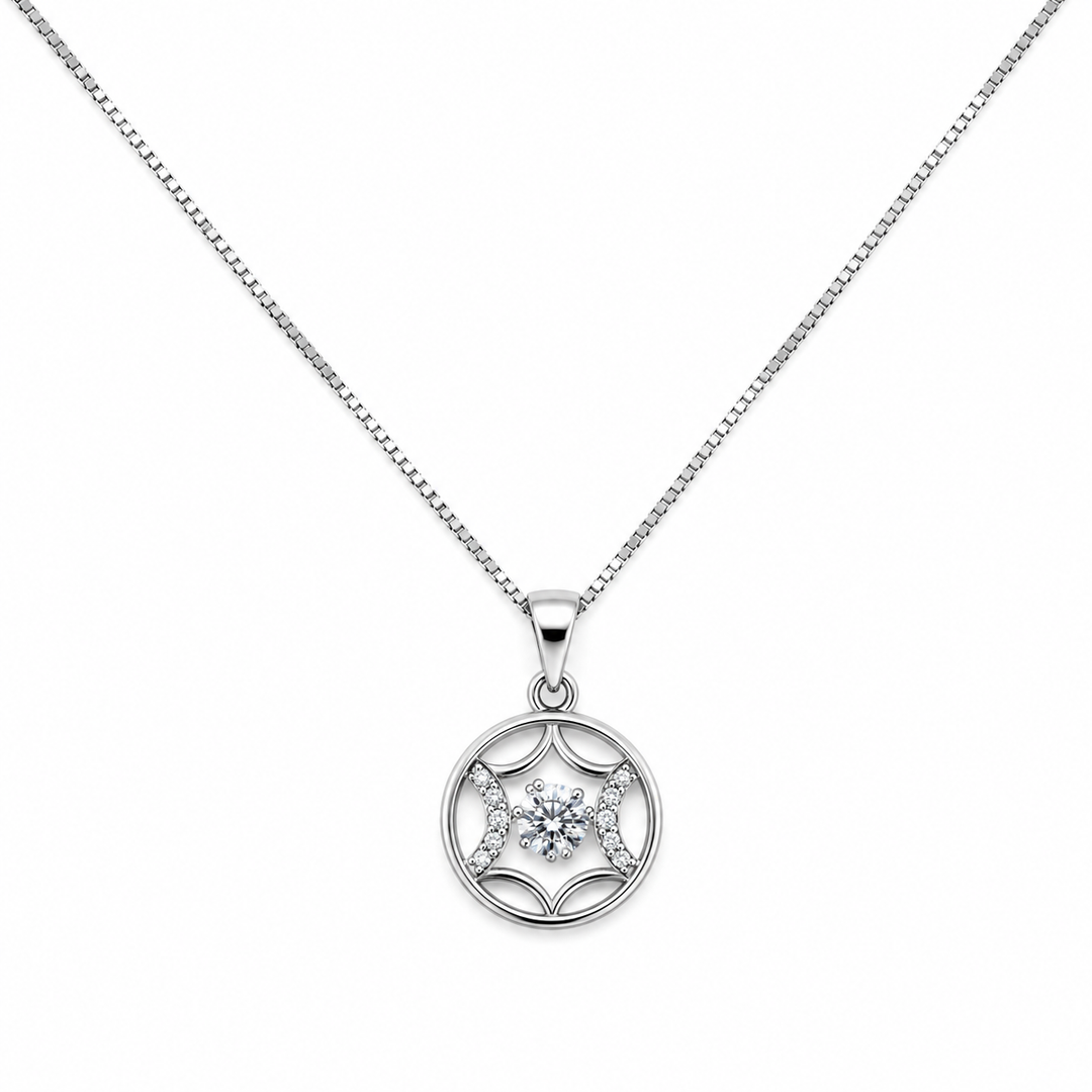 925 Sterling Silver Star Medallion Pendant Necklace Yui mart