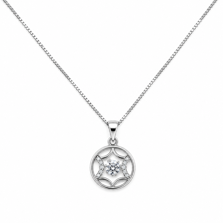 925 Sterling Silver Star Medallion Pendant Necklace Yui mart