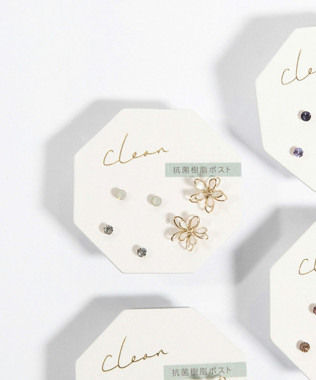 JUNO [Classic Popularity] Epoflower Antibacterial Resin Earring Set