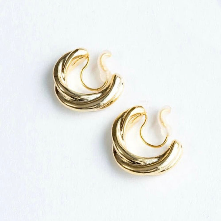 JUNO Overlapping non-pierced earrings[Made in Japan]