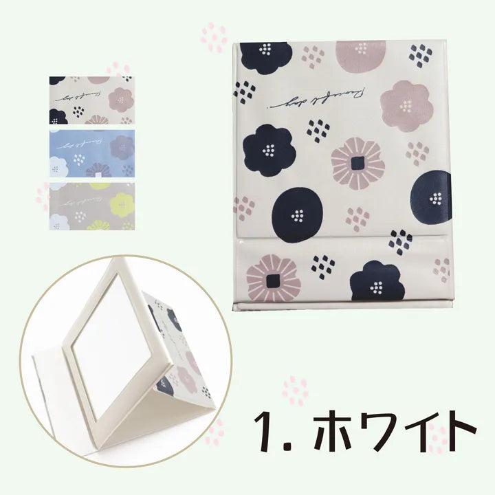 Folding mirror nordic flower 13×11cm Yui mart