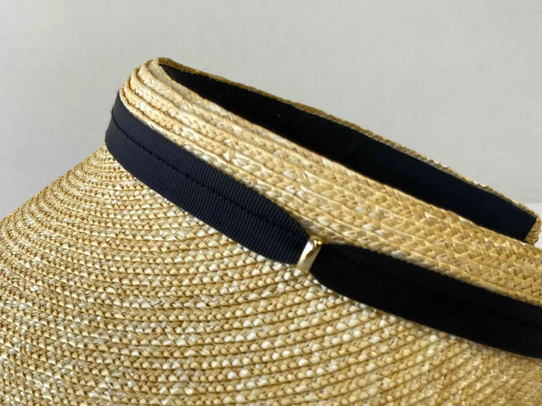 Maxim Hat [UV Protection: 98%+ ] Simple Straw Sun Hat with Grosgrain Ribbon Yui mart