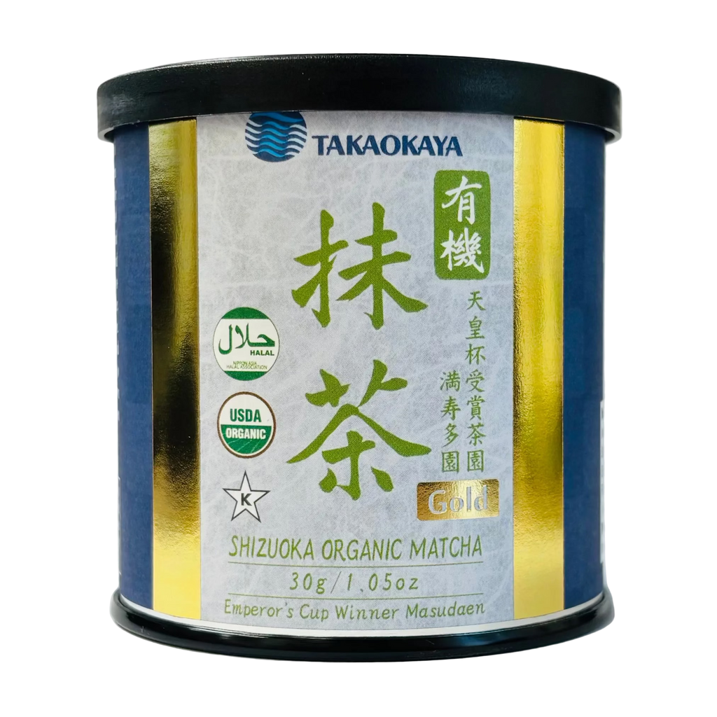 Takaokaya Shizuoka Organic Matcha Gold Grade powder 30g can