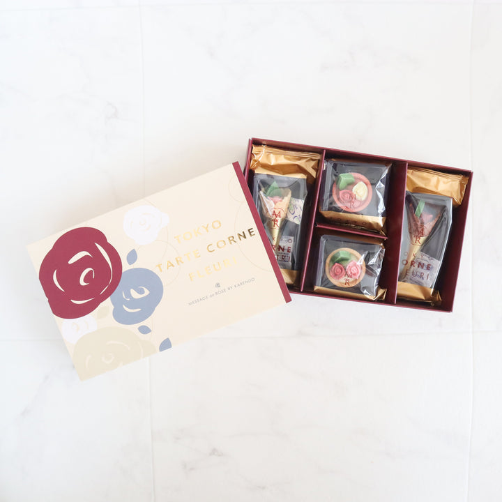【Pre-Order】Karendo TOKYO Tarte & Cone Fleurie Rose Chocolate Set – 4 Pieces Karendo
