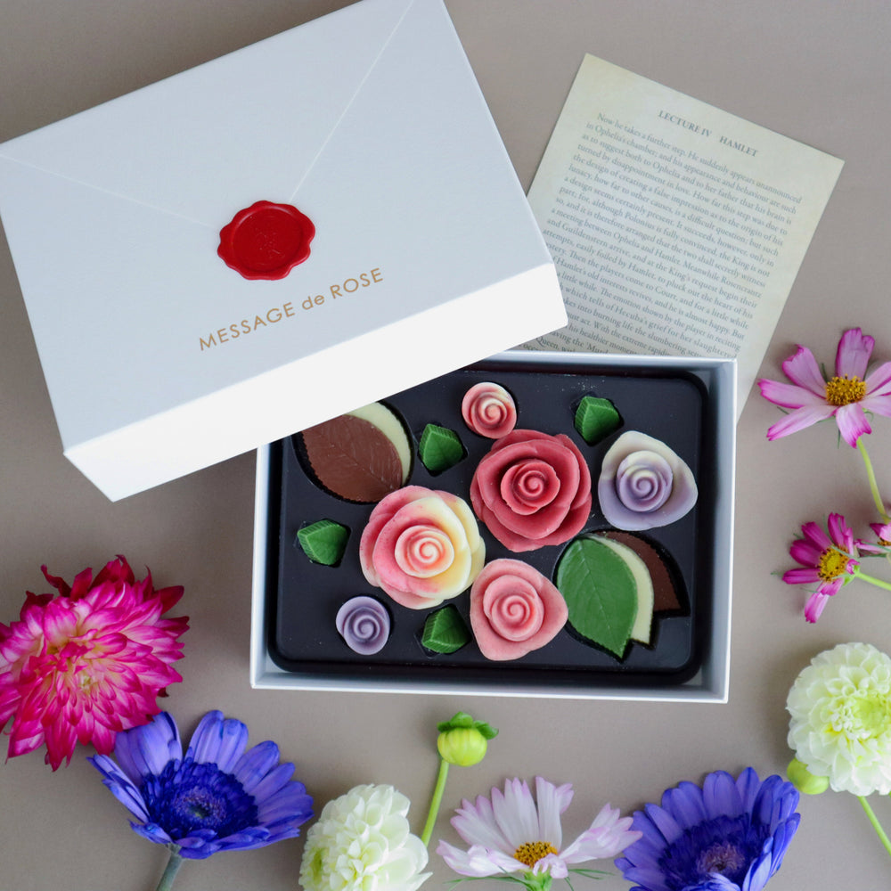 【Pre-Order】Karendo Lettre Fleurie Dahlia Rose Chocolate Gift Box Karendo