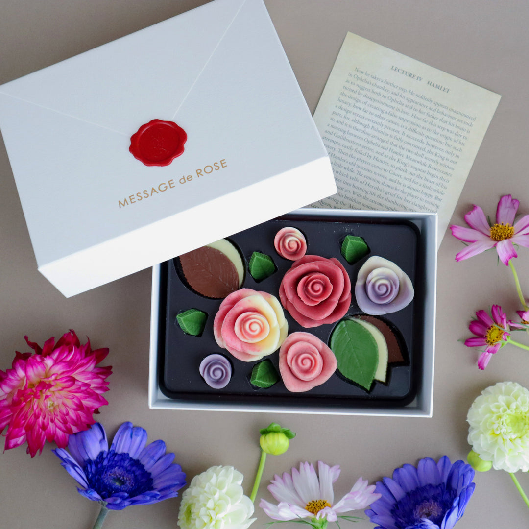 【Pre-Order】Karendo Lettre Fleurie Dahlia Rose Chocolate Gift Box Karendo