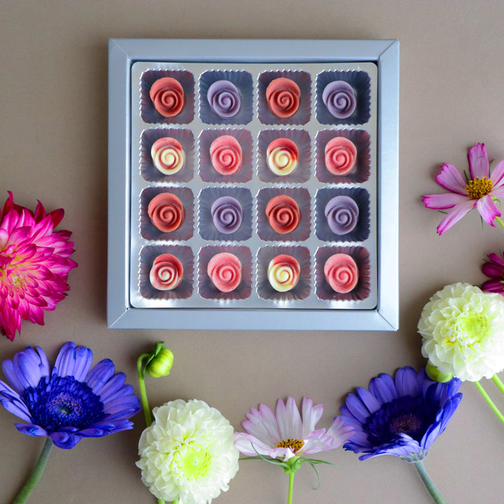 【Pre-Order】Karendo Fleurette Dahlia Rose Bud Chocolates – 16 Pieces Karendo