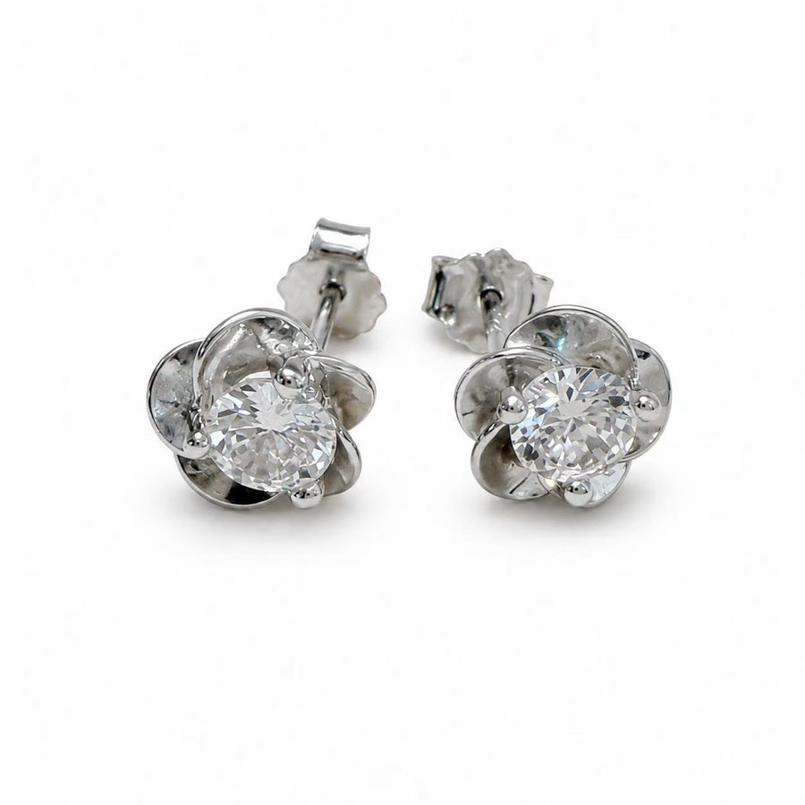 925 Sterling Silver Flower Stud Earrings for Women Yui mart