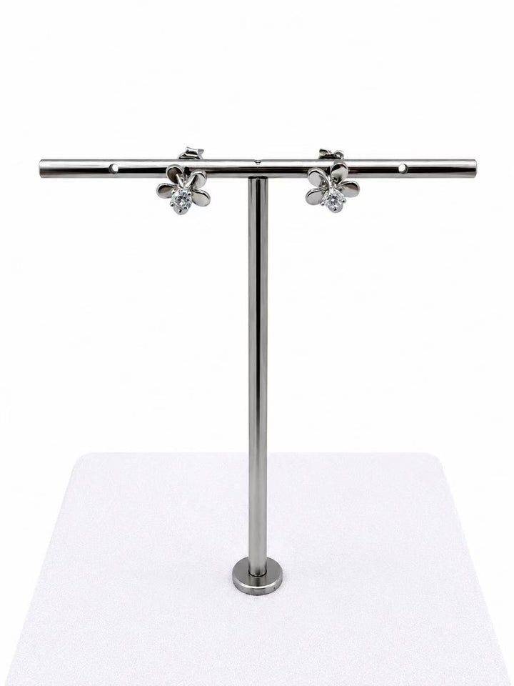 925 Sterling Silver Flower Stud Earrings for Women Yui mart