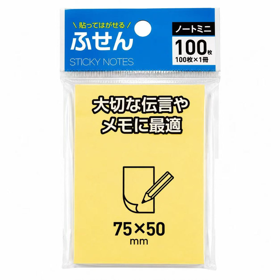 Sticky Notes (75 x 50 mm) — 100 Sheets Yui mart