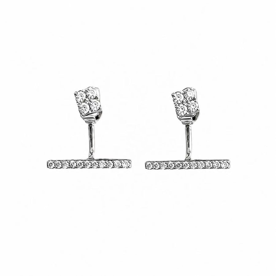 Dual Style T-Bar Earrings Yui mart