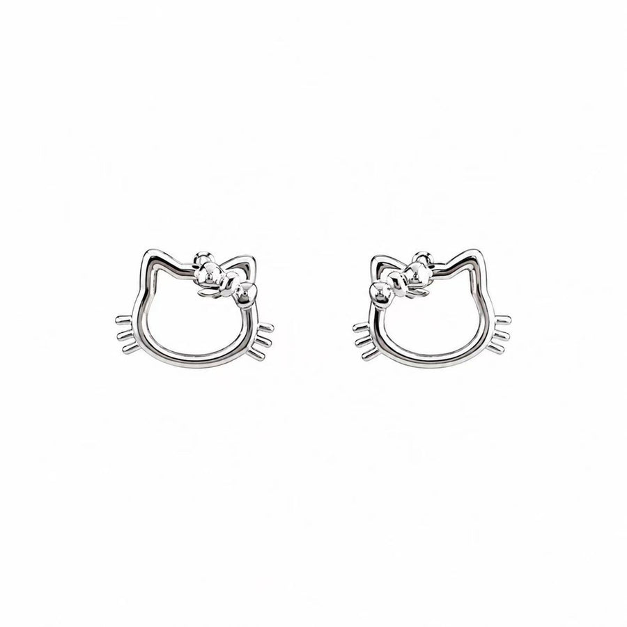 Kitty Charm Stud Earrings Yui mart
