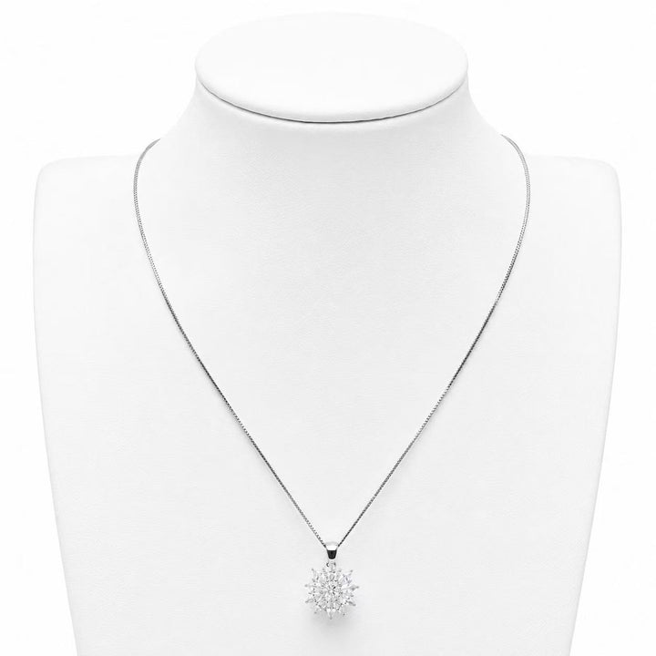 925 Sterling Silver Teardrop CZ Pendant Necklace Yui mart