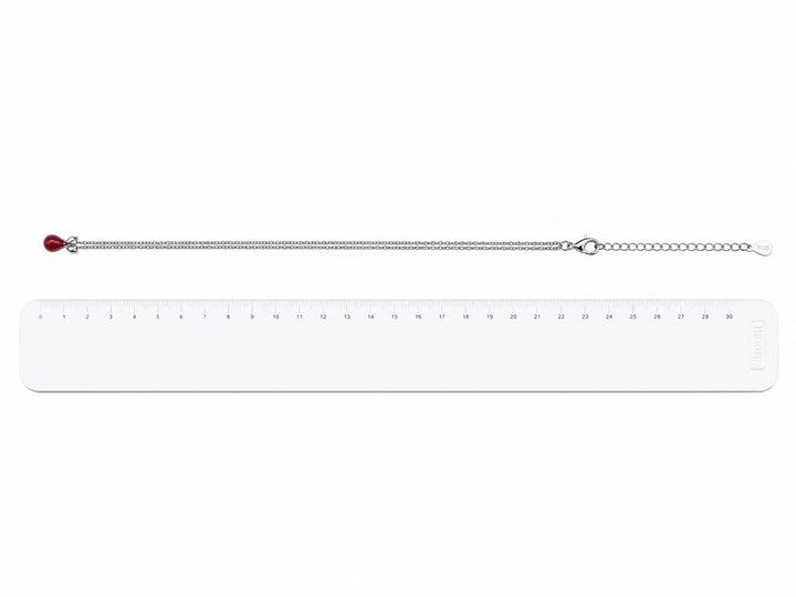 925 Sterling Silver Red Pearl Charm Necklace Yui mart