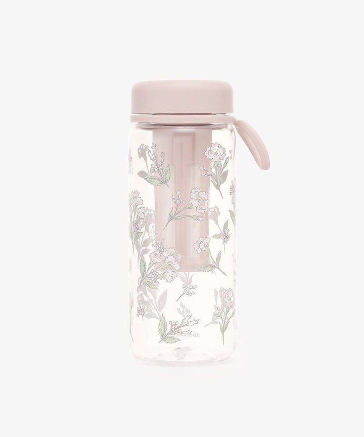 Afternoon Tea Transparent Bottle with Floral Pattern and Tea Infuser 550ml Yui mart