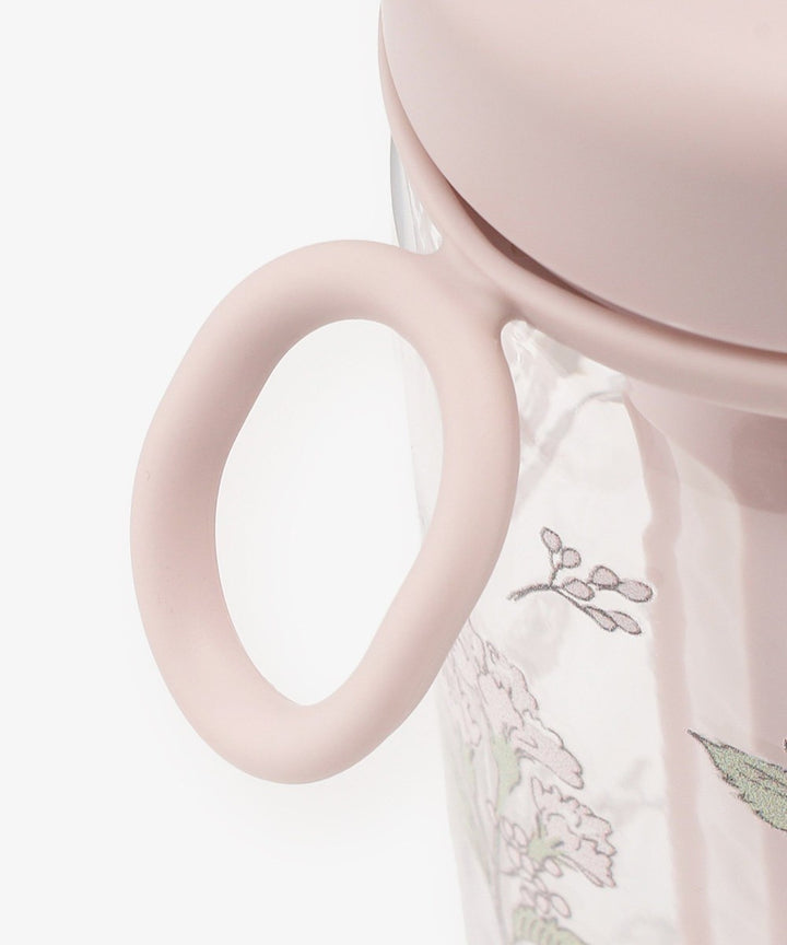 Afternoon Tea Transparent Bottle with Floral Pattern and Tea Infuser 550ml Yui mart