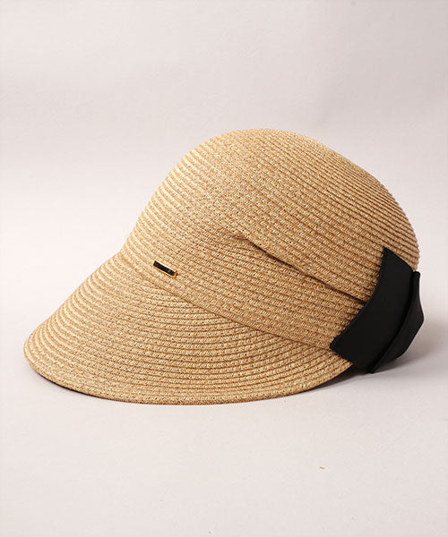 CA4LA SUNSHINE4 Beige Ribbon Paper Braid Casquette Hat CA4LA